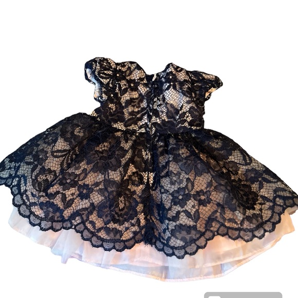 Baby Girls Short Sleeve Cap Sleeve Fit + Flare Dress by Bonnie Jean - Picture 5 of 6